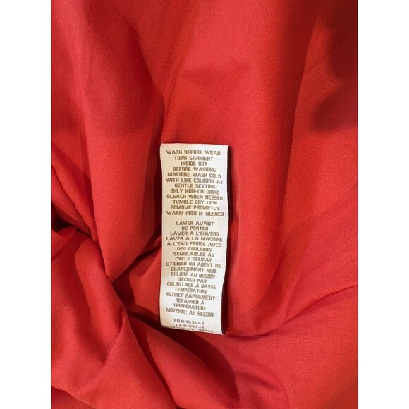 Caroline Constas womens Linen Blend Fit & Flare Midi Dress size 8 Red Whipstitch - Picture 8 of 8